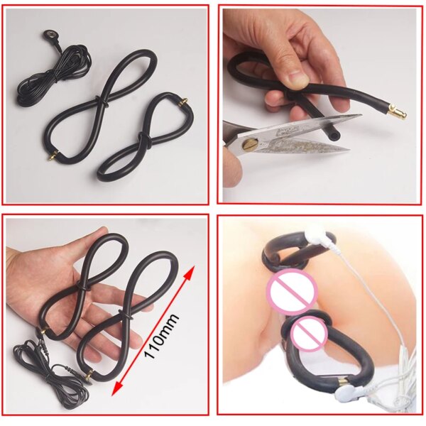 Electro Bdsm Penis Ring Electrostimulator,Estim Cock Chastity Cage Stimulation,Electric Sex Glans Trainer, E-stim Toys