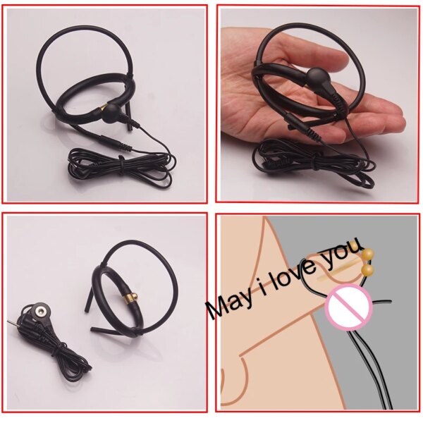 Electro Bdsm Penis Ring Electrostimulator,Estim Cock Chastity Cage Stimulation,Electric Sex Glans Trainer, E-stim Toys