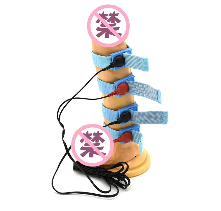 BDSM Male Electric Shock Cock Ring Electro Stimulation Breast Body Massage Pad Beads Estim Penis Enlargement Sex Medical Toys