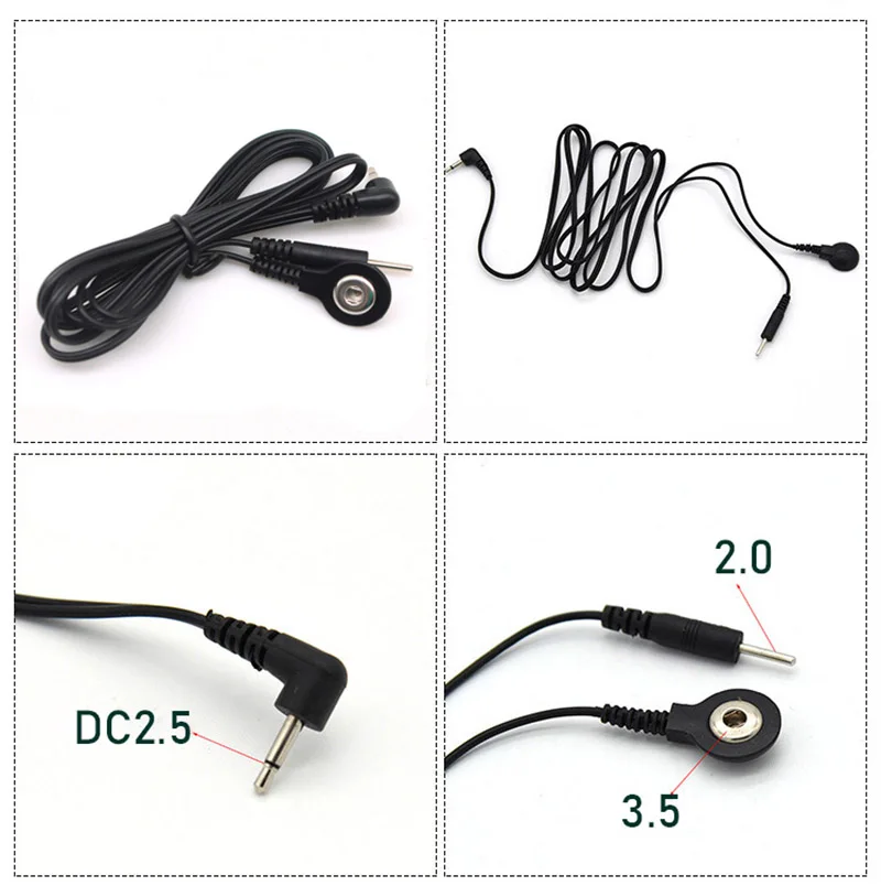 BDSM Electro Cable Connector,Estim Adapter for Electric Stimulation EMS Tens Stimulation, e stim Lead Wires Sex Toys