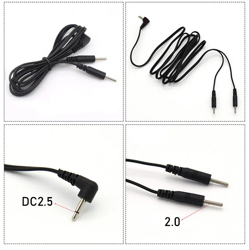 BDSM Electro Cable Connector,Estim Adapter for Electric Stimulation EMS Tens Stimulation, e stim Lead Wires Sex Toys