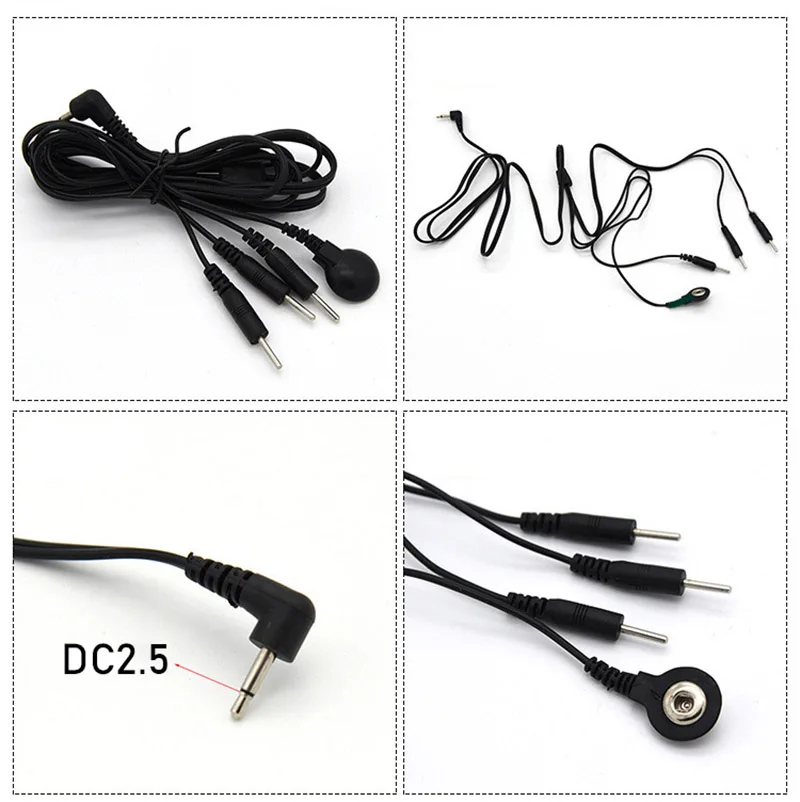 BDSM Electro Cable Connector,Estim Adapter for Electric Stimulation EMS Tens Stimulation, e stim Lead Wires Sex Toys