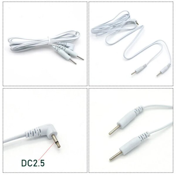 BDSM Electro Cable Connector,Estim Adapter for Electric Stimulation EMS Tens Stimulation, e stim Lead Wires Sex Toys