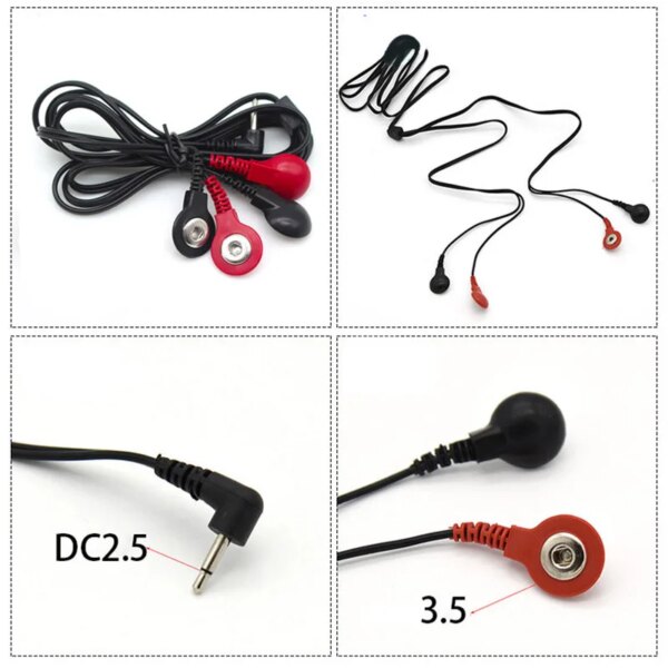 BDSM Electro Cable Connector,Estim Adapter for Electric Stimulation EMS Tens Stimulation, e stim Lead Wires Sex Toys