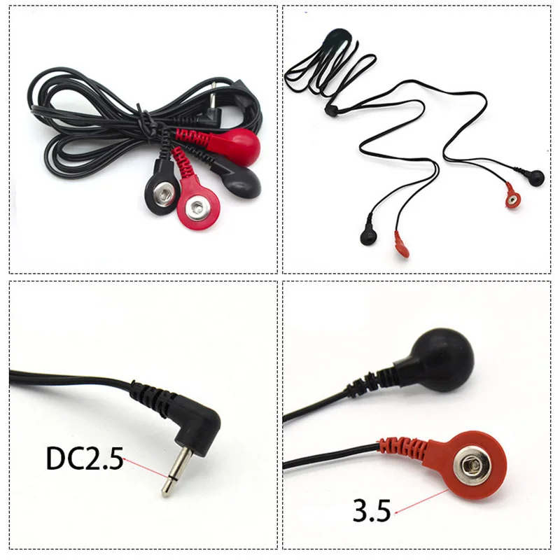 BDSM Electro Cable Connector,Estim Adapter for Electric Stimulation EMS Tens Stimulation, e stim Lead Wires Sex Toys