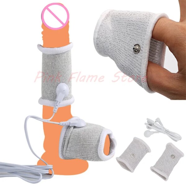 Electro Shock Therapy Conductive Penis Ring,Electric Play Cock And Ball Stretcher SM E-stim Sex Toy For Male Electric Stimulator