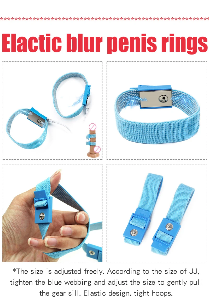 Electro Shock Therapy Conductive Penis Ring,Electric Play Cock And Ball Stretcher SM E-stim Sex Toy For Male Electric Stimulator