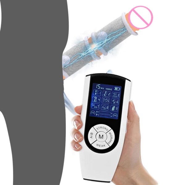 Electro Shock Therapy Conductive Penis Ring,Electric Play Cock And Ball Stretcher SM E-stim Sex Toy For Male Electric Stimulator