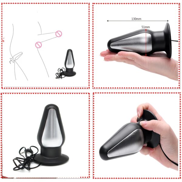 50 Style E-stim Electroshock Accessorry,SM Electro Anal Plug Nipple Clamp Cock Ring Penis Plug Sex Products,Estim Powerbox Toys