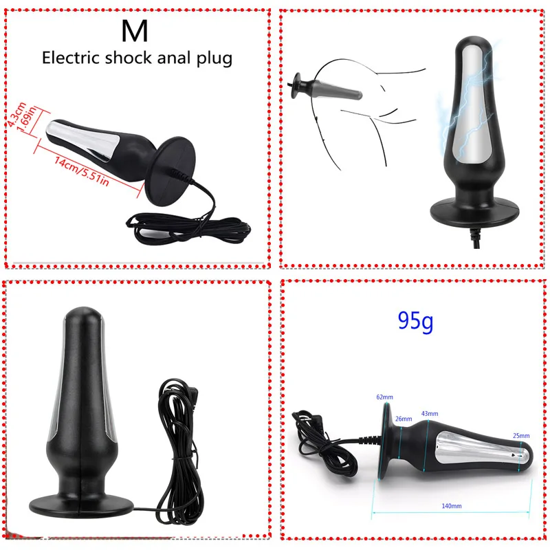 50 Style E-stim Electroshock Accessorry,SM Electro Anal Plug Nipple Clamp Cock Ring Penis Plug Sex Products,Estim Powerbox Toys