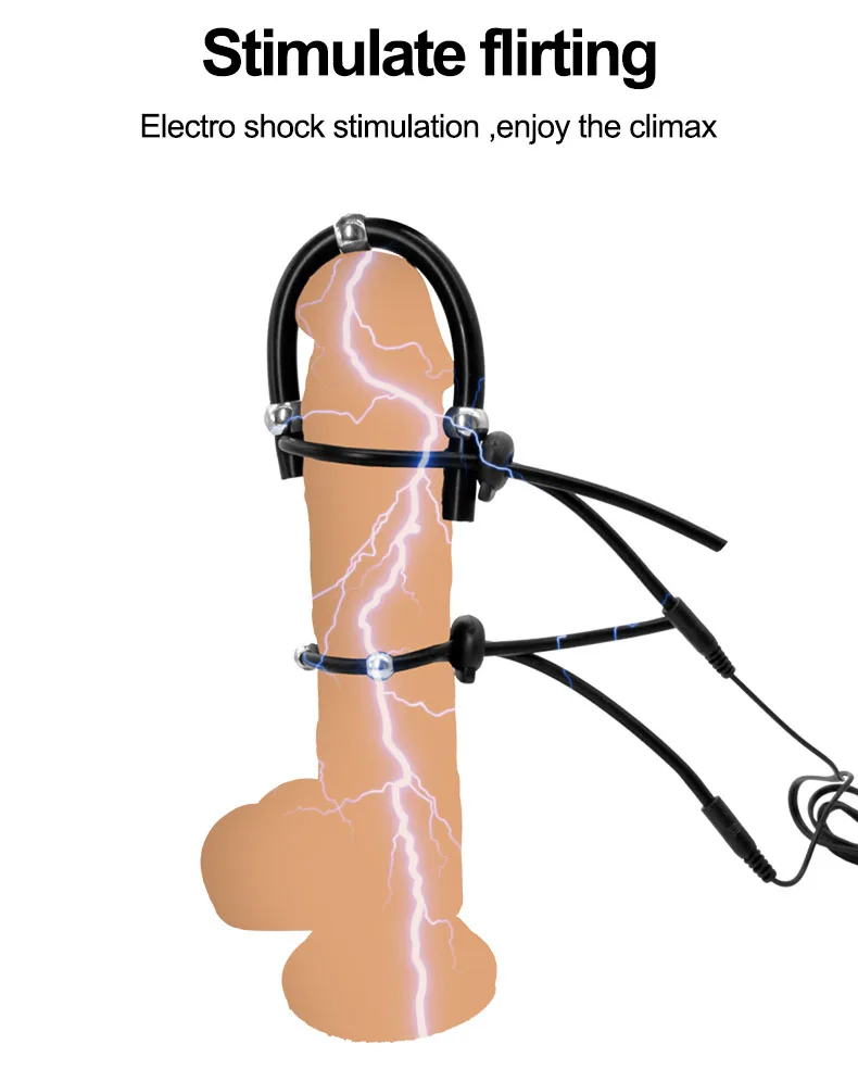 50 Style E-stim Electroshock Accessorry,SM Electro Anal Plug Nipple Clamp Cock Ring Penis Plug Sex Products,Estim Powerbox Toys