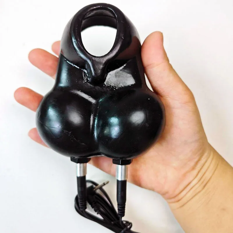Varied Electro Bdsm Penis Ring Electrostimulator,E-stim Chastity Cage Cock Ring Glans Trainer,Men Electric Shock Sex Product Toy