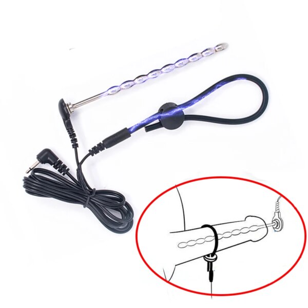 Varied Electro Bdsm Penis Ring Electrostimulator,E-stim Chastity Cage Cock Ring Glans Trainer,Men Electric Shock Sex Product Toy
