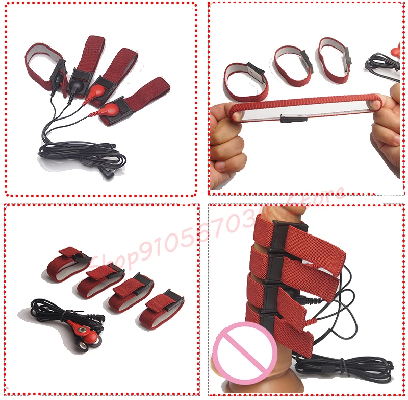 Varied Electro Bdsm Penis Ring Electrostimulator,E-stim Chastity Cage Cock Ring Glans Trainer,Men Electric Shock Sex Product Toy
