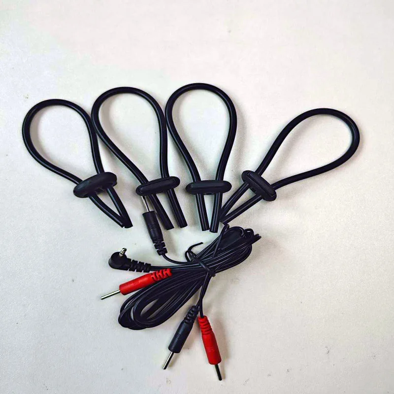 Varied Electro Bdsm Penis Ring Electrostimulator,E-stim Chastity Cage Cock Ring Glans Trainer,Men Electric Shock Sex Product Toy