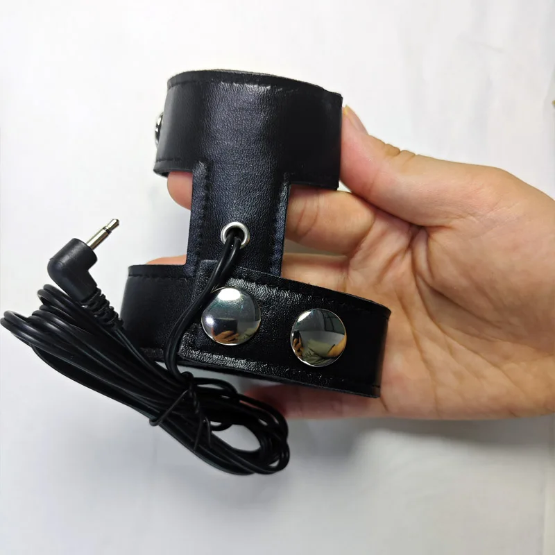 Varied Electro Bdsm Penis Ring Electrostimulator,E-stim Chastity Cage Cock Ring Glans Trainer,Men Electric Shock Sex Product Toy