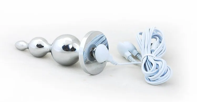 Electro Shock Anal Butt Plug Electric Nipple Sucker Clamps E-stim Penis Plug Ring Cock Cage SM Chastity Couple Sex Medical Toys
