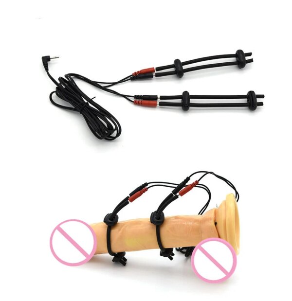 Electro Shock Anal Butt Plug Electric Nipple Sucker Clamps E-stim Penis Plug Ring Cock Cage SM Chastity Couple Sex Medical Toys
