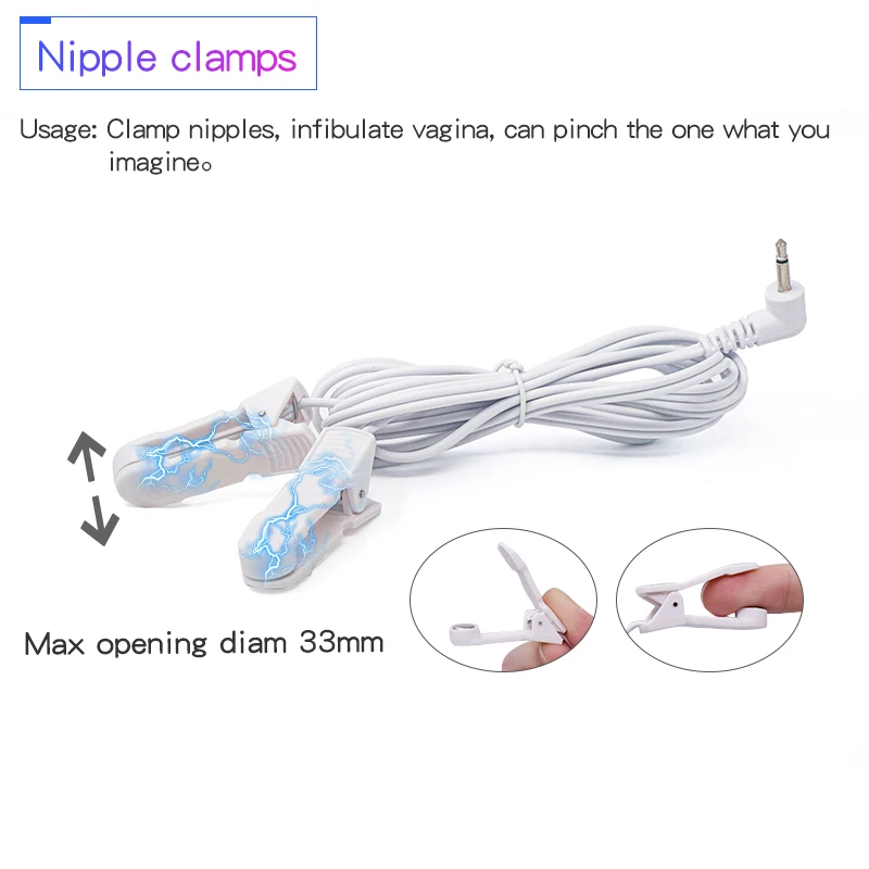 Electro Shock Anal Butt Plug Electric Nipple Sucker Clamps E-stim Penis Plug Ring Cock Cage SM Chastity Couple Sex Medical Toys