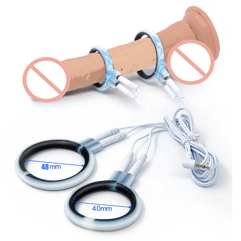 Electro Shock Anal Butt Plug Electric Nipple Sucker Clamps E-stim Penis Plug Ring Cock Cage SM Chastity Couple Sex Medical Toys