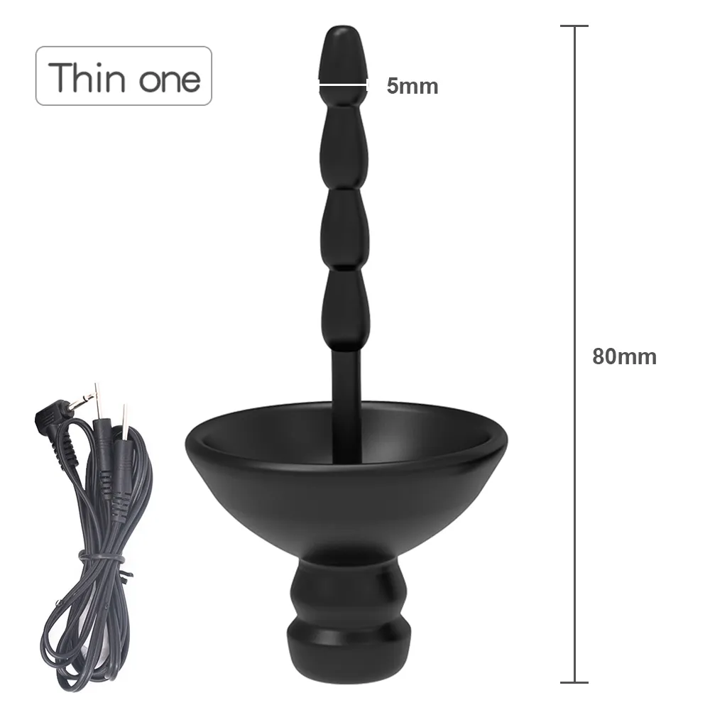 Electro Shock Anal Butt Plug Electric Nipple Sucker Clamps E-stim Penis Plug Ring Cock Cage SM Chastity Couple Sex Medical Toys
