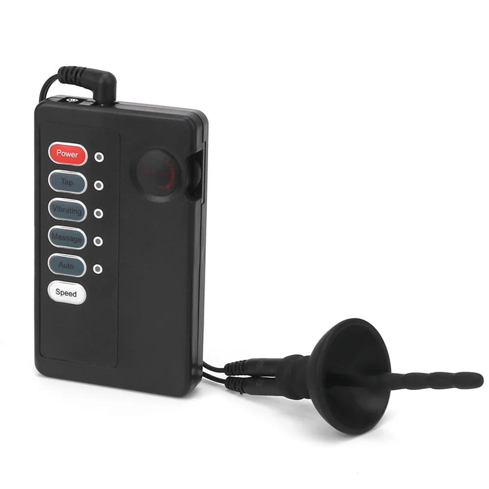 Electro Shock Anal Butt Plug Electric Nipple Sucker Clamps E-stim Penis Plug Ring Cock Cage SM Chastity Couple Sex Medical Toys