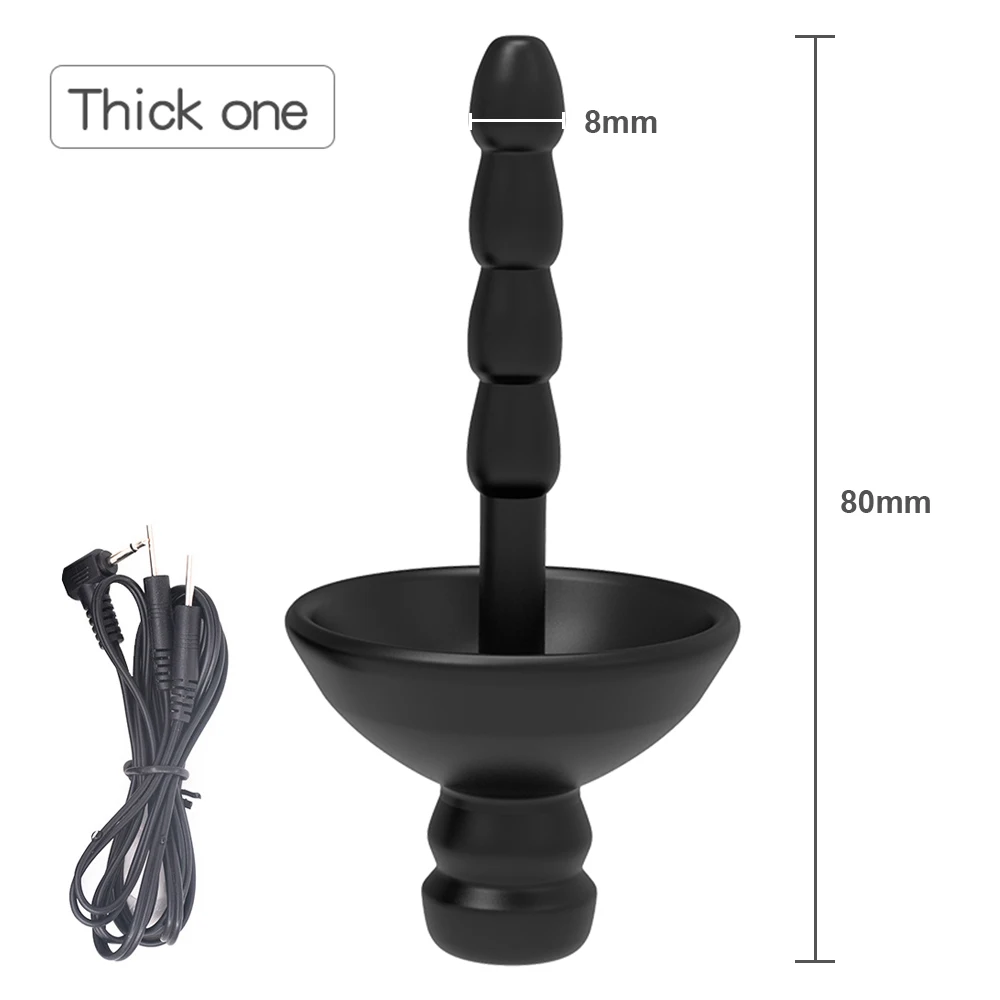 Electro Shock Anal Butt Plug Electric Nipple Sucker Clamps E-stim Penis Plug Ring Cock Cage SM Chastity Couple Sex Medical Toys
