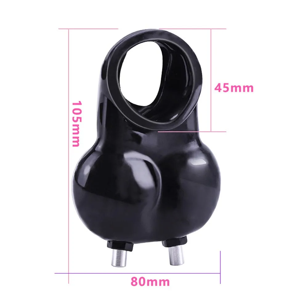 Electric Chastity Cage,Testicle Electrostimulation Penis Extender,BDSM Electro Sex for Men,E-stim Cockring,Electro Shock Scrotum