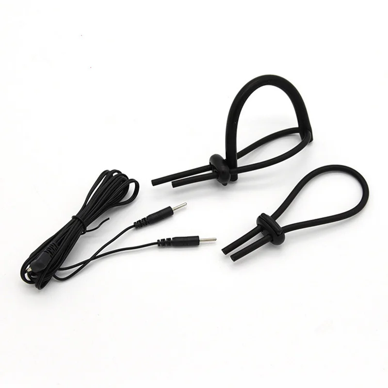 Electric Shock Penis Ring, Electro Stimulation Penis Massage Accessories, Cock Cage Penis Extender Sex Toys For Men Masturbator