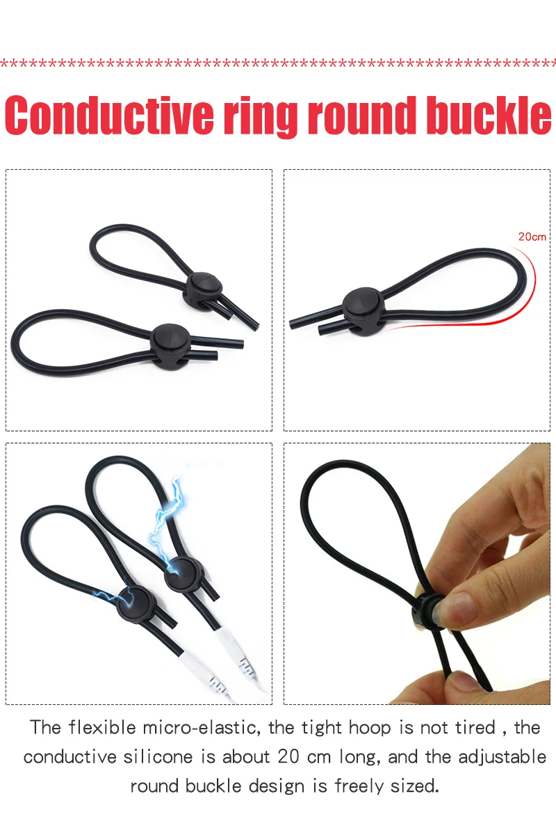 Electric Shock Penis Ring, Electro Stimulation Penis Massage Accessories, Cock Cage Penis Extender Sex Toys For Men Masturbator