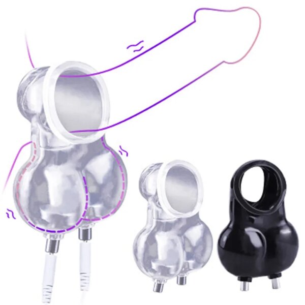 Electric Shock Penis Ring, Electro Stimulation Penis Massage Accessories, Cock Cage Penis Extender Sex Toys For Men Masturbator