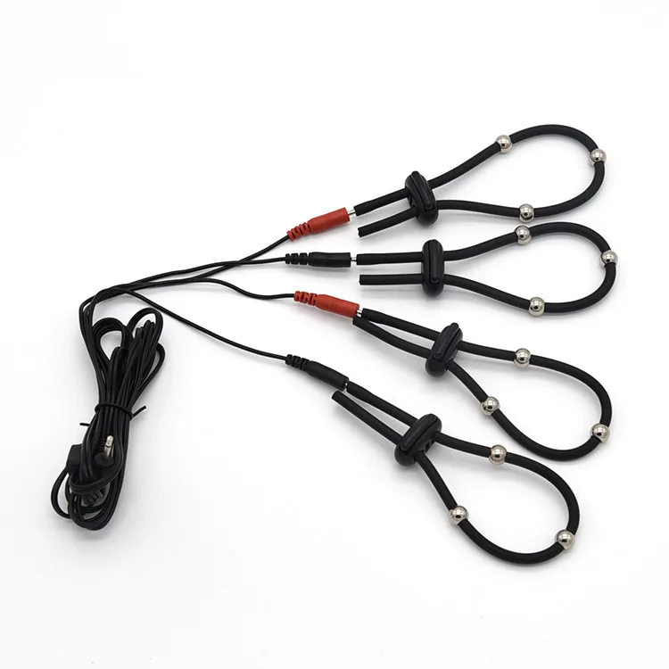 Electric Shock Penis Ring, Electro Stimulation Penis Massage Accessories, Cock Cage Penis Extender Sex Toys For Men Masturbator