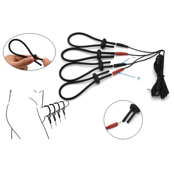 Electric Shock Penis Ring, Electro Stimulation Penis Massage Accessories, Cock Cage Penis Extender Sex Toys For Men Masturbator