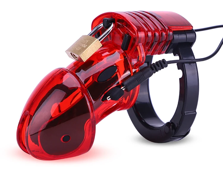 Electric Shock Penis Ring, Electro Stimulation Penis Massage Accessories, Cock Cage Penis Extender Sex Toys For Men Masturbator