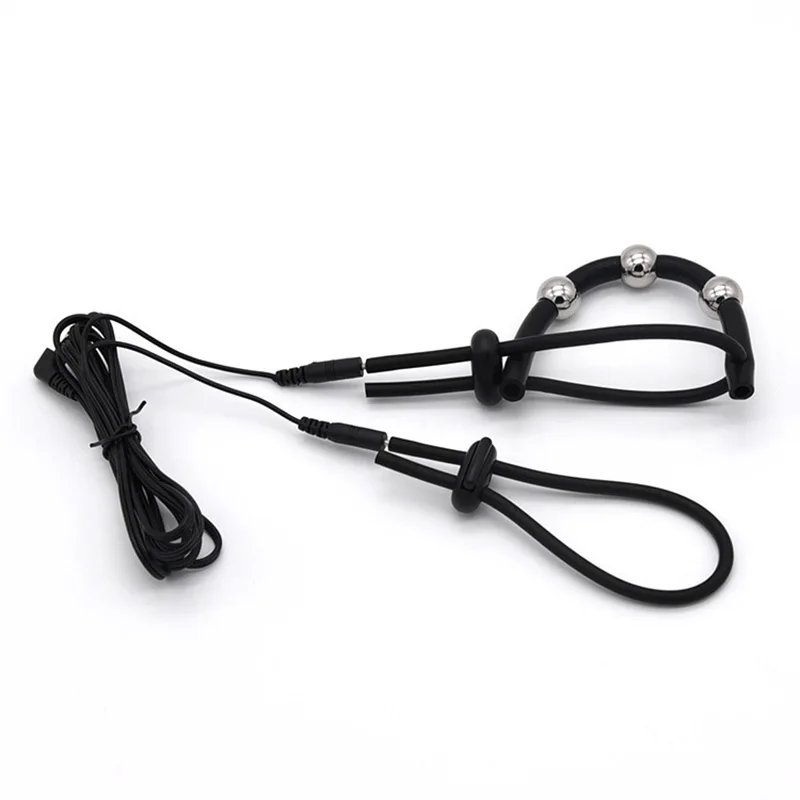 Strongest BDSM Power Box,Cable,Electro Shock Penis Ring,Electro Stimulate Massage Glans Trainer Cock Cage Penis Plug,Men Sex Toy