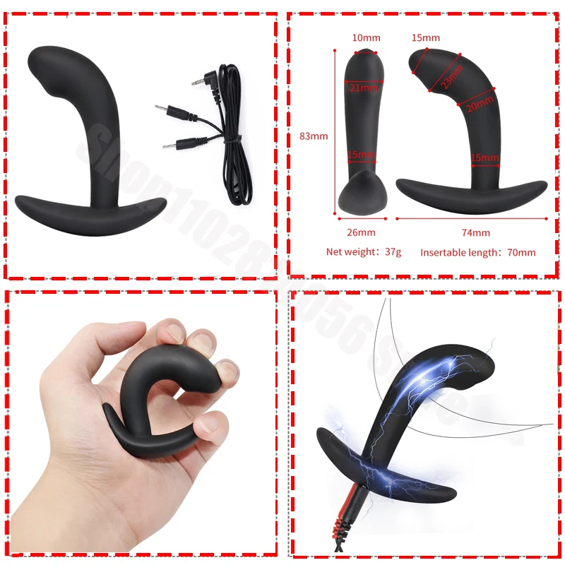 Electric Shock Butt​ Plug,Bdsm Electro Anal Sex Toys,Electro Dildo Anus Expand stimulation Vagina Prostate Massager,E stim Jumps