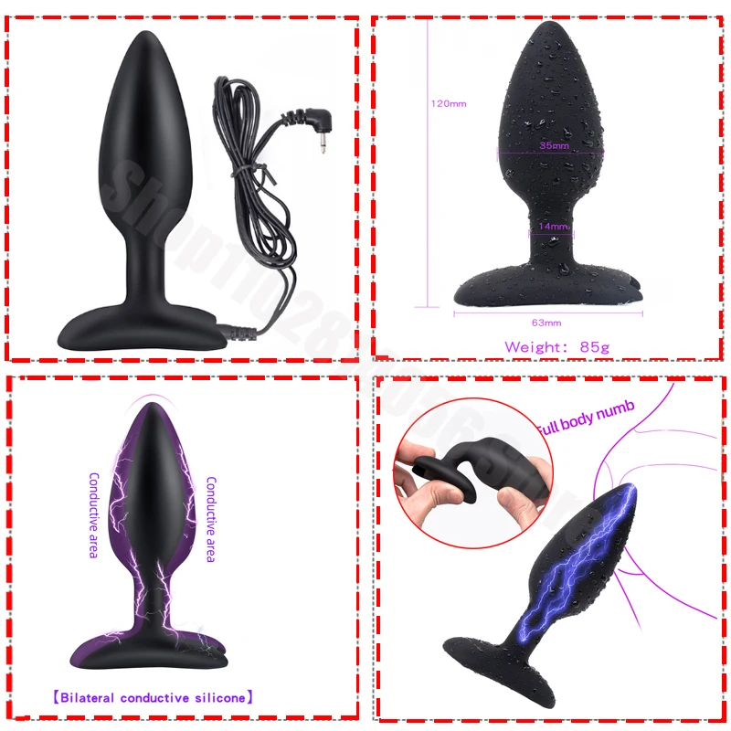 Electric Shock Butt​ Plug,Bdsm Electro Anal Sex Toys,Electro Dildo Anus Expand stimulation Vagina Prostate Massager,E stim Jumps