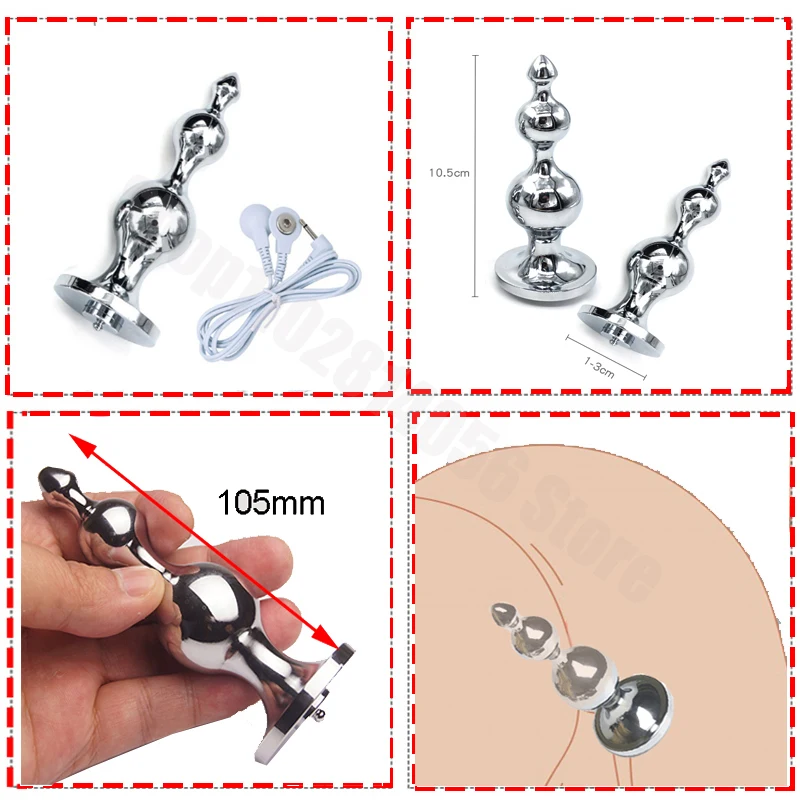 Electric Shock Butt​ Plug,Bdsm Electro Anal Sex Toys,Electro Dildo Anus Expand stimulation Vagina Prostate Massager,E stim Jumps
