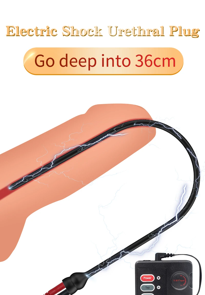Electric Shocker Anal Butt Plug,E stim Urethral Dilator,BDSM Electro Shock Penis Plug,Sex Toys Men,Electrostimulation Massager