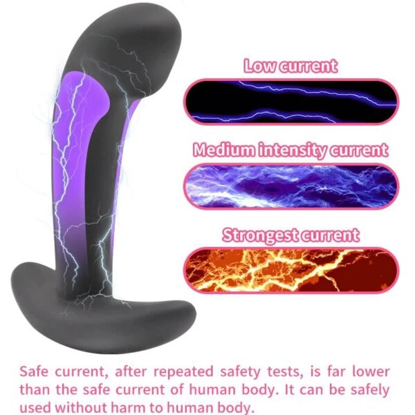 Electric Shocker Anal Butt Plug,E stim Urethral Dilator,BDSM Electro Shock Penis Plug,Sex Toys Men,Electrostimulation Massager