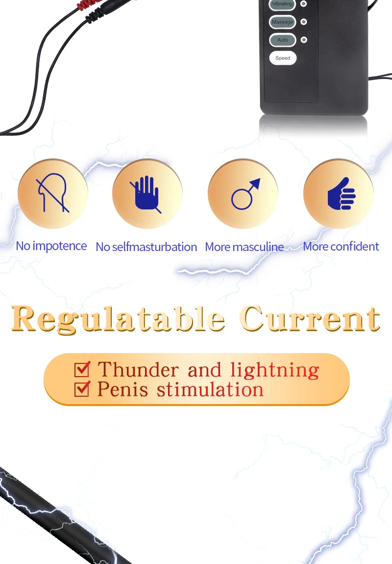 Electric Shocker Anal Butt Plug,E stim Urethral Dilator,BDSM Electro Shock Penis Plug,Sex Toys Men,Electrostimulation Massager