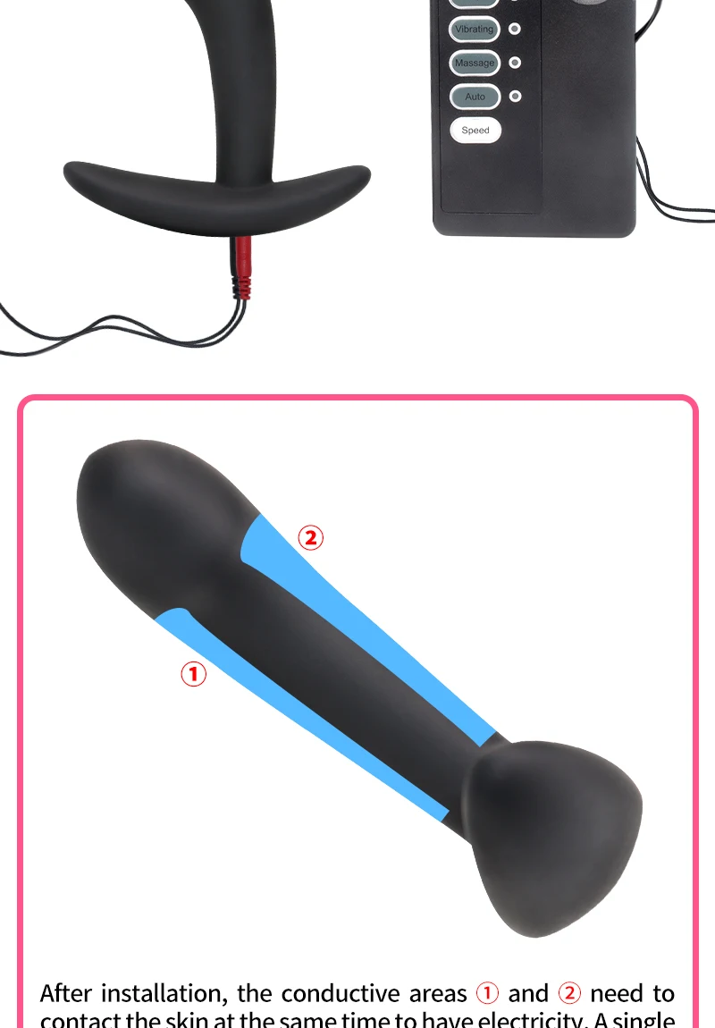 Electric Shocker Anal Butt Plug,E stim Urethral Dilator,BDSM Electro Shock Penis Plug,Sex Toys Men,Electrostimulation Massager