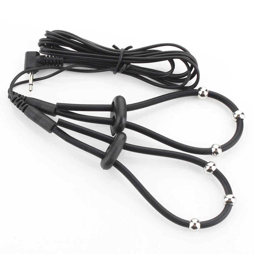 Electric Shock Silicone Loops Cock Ring,BDSM Electro Stimulation Penis Extender Men Enlarger Masturbator,E-stim Medical Sex Toys
