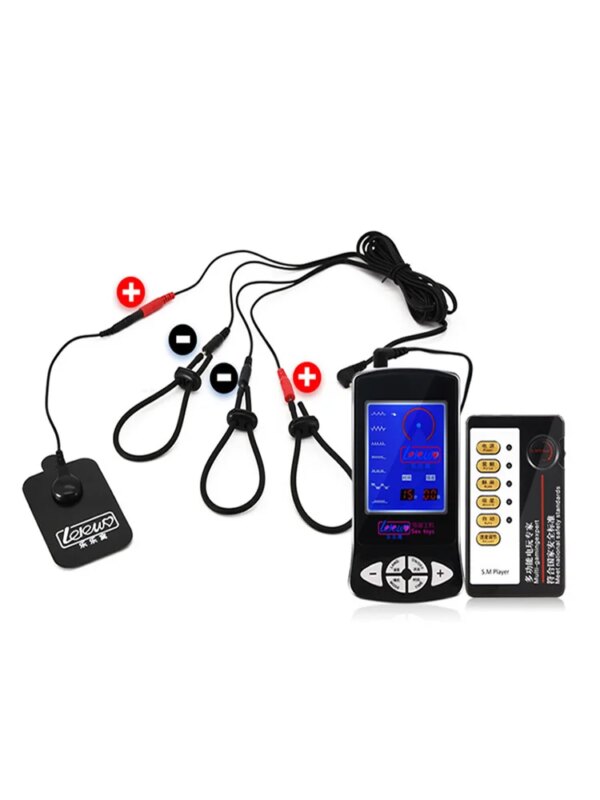 BDSM Strong Electro Shock Penis Ring Masturbator Electro Stimulation Cock Ring Massage Pad E-Stim Penis Extender Sex Toy For Men