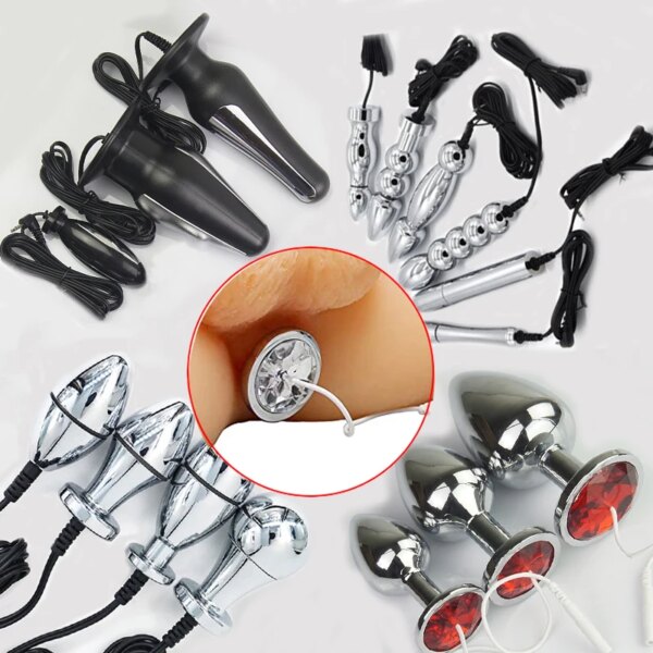 Electro Shock/Stimulation/Sex/BDSM Anal Plug,Electroshock Butt Plug Dildo Vibrator,Estim e stim Prostate Massage