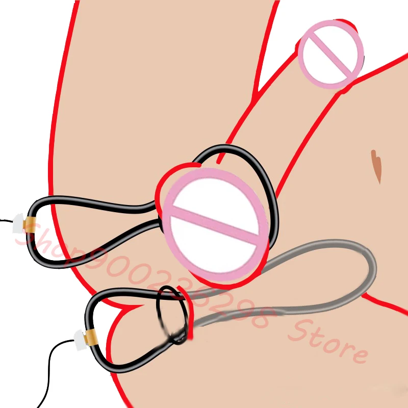 Electro Sex/Stimulation Insertable Vaginal Ring Anal Electrode Plug,E-stim Penis and Testicles Band,Electric Stimulator BDSM Toy