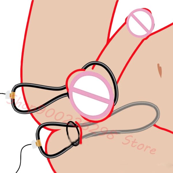 Electro Sex/Stimulation Insertable Vaginal Ring Anal Electrode Plug,E-stim Penis and Testicles Band,Electric Stimulator BDSM Toy