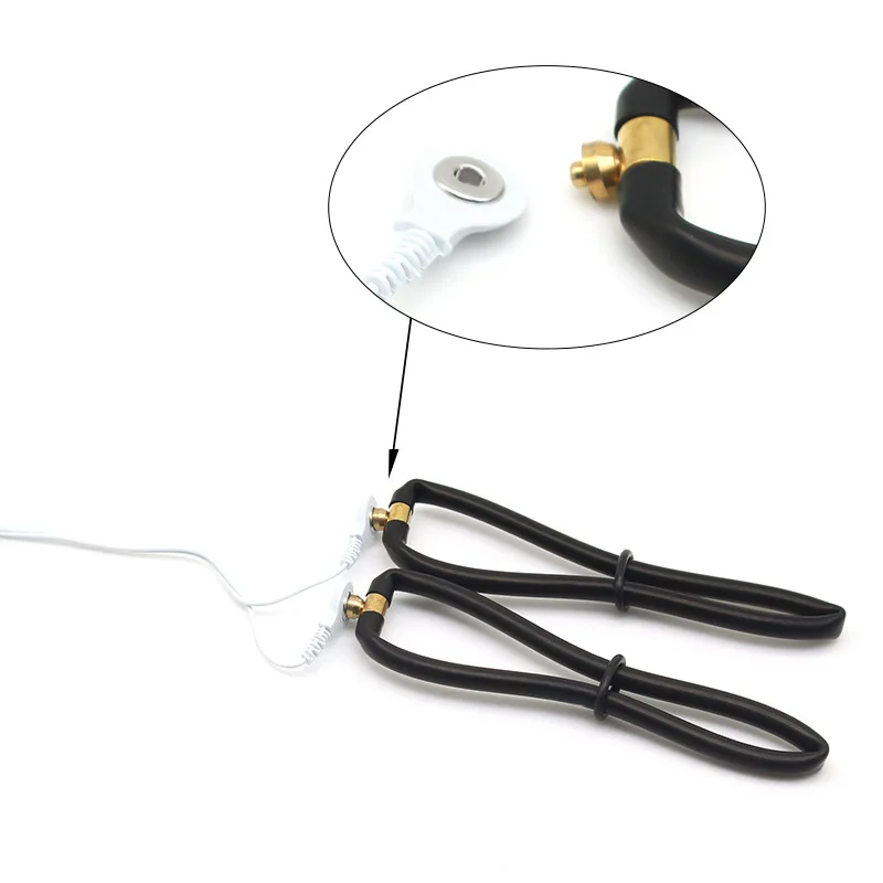 Electro Sex/Stimulation Insertable Vaginal Ring Anal Electrode Plug,E-stim Penis and Testicles Band,Electric Stimulator BDSM Toy
