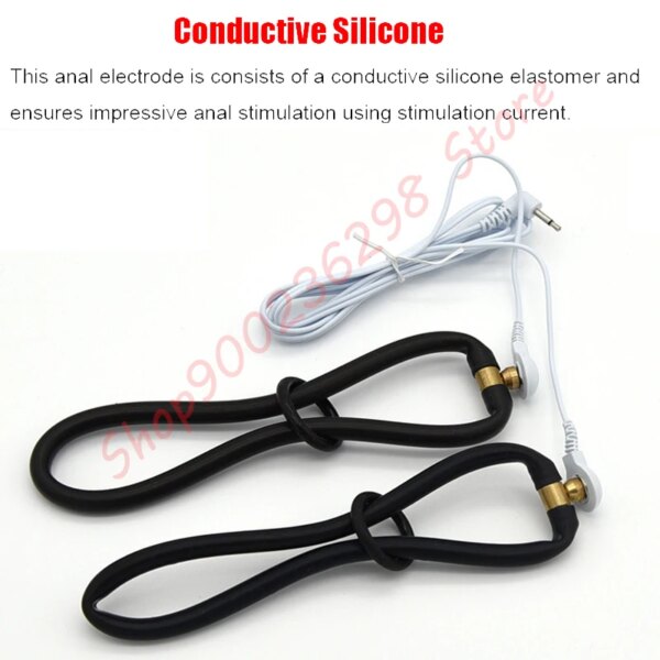 Electro Sex/Stimulation Insertable Vaginal Ring Anal Electrode Plug,E-stim Penis and Testicles Band,Electric Stimulator BDSM Toy