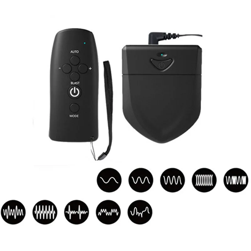 Electric Shock Sex Toys,Electro Penis Stimulator Ring BDSM Cock Cage,Estim Anal Butt Plug,E stim for Men